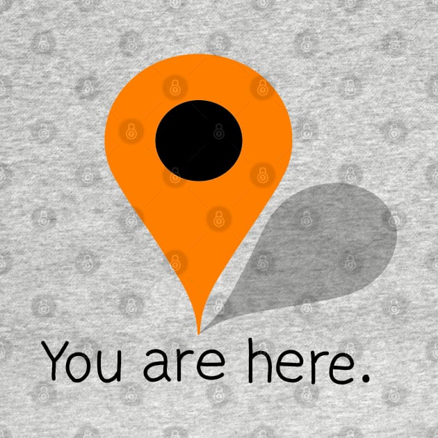 Orange Location Icon - You are here by valentinahramov